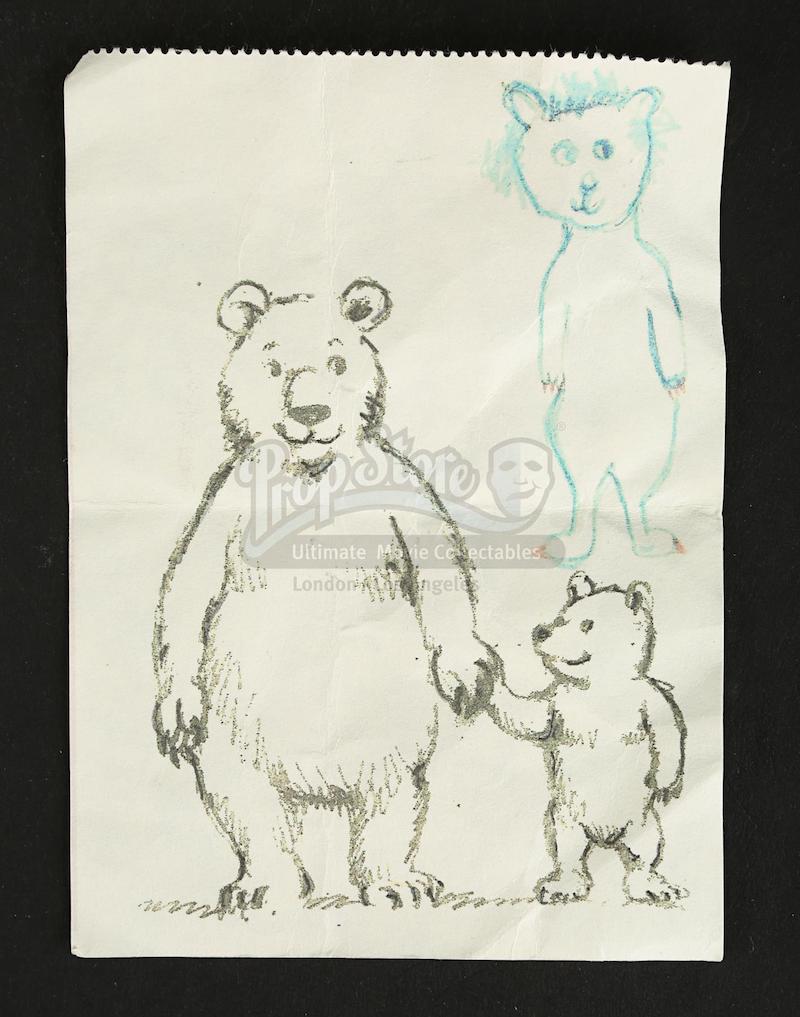 MUTE Prop Store Auction - Josie’s (Mia-Sophie Bastin) Bear Drawing